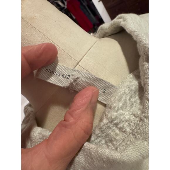 Studio 412 tunic Italian linen sz s gray - Picture 5 of 8